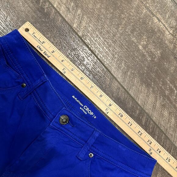 Chico's Women's Sateen Slim Crops Cobalt Blue Pant Size S/4 - Picture 6 of 9